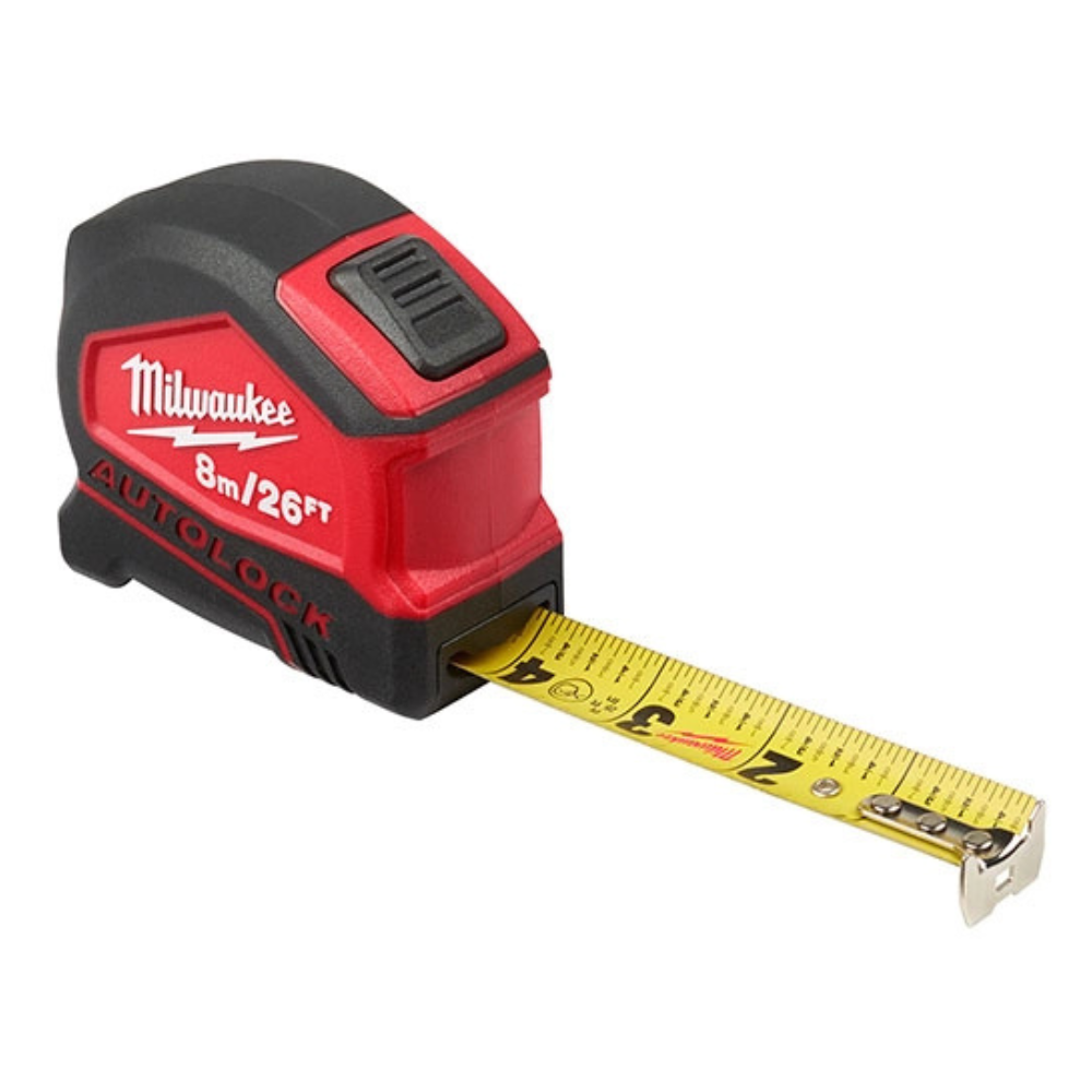 Milwaukee Electric Tool 26ft Compact Auto-Lock Tape Measure from GME Supply